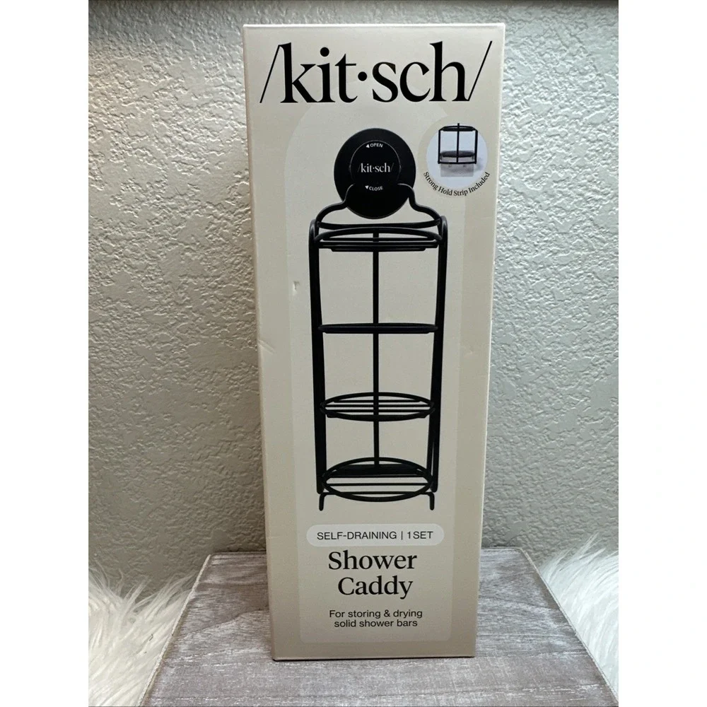 $23‎ 🌙 Kitsch Self Draining Shower Caddy w/ Suction Cup Rust Proof NEW